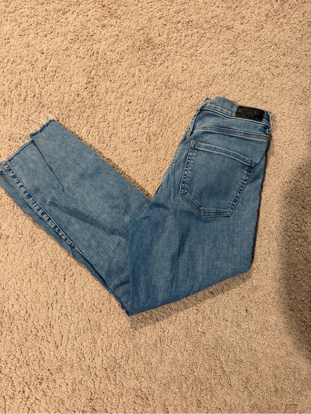 Express Women's Straight Leg Jeans - Light Blue Denim